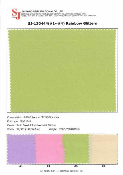 SJ-130444 (#1~#4) Rainbow Glitters