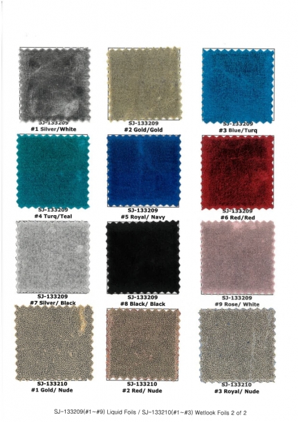 SJ-133210(#1~#3) Wetlook Foils on Soft Stretch