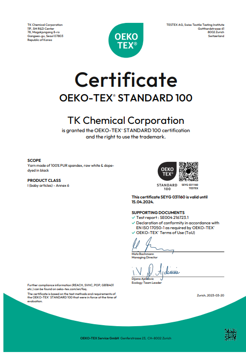 OEKO-TEX Certification Yarn
